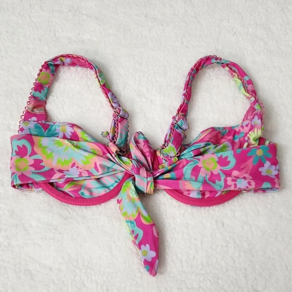 New!For Love and Lemons Lizzy floral Underwire‎ Swim Top